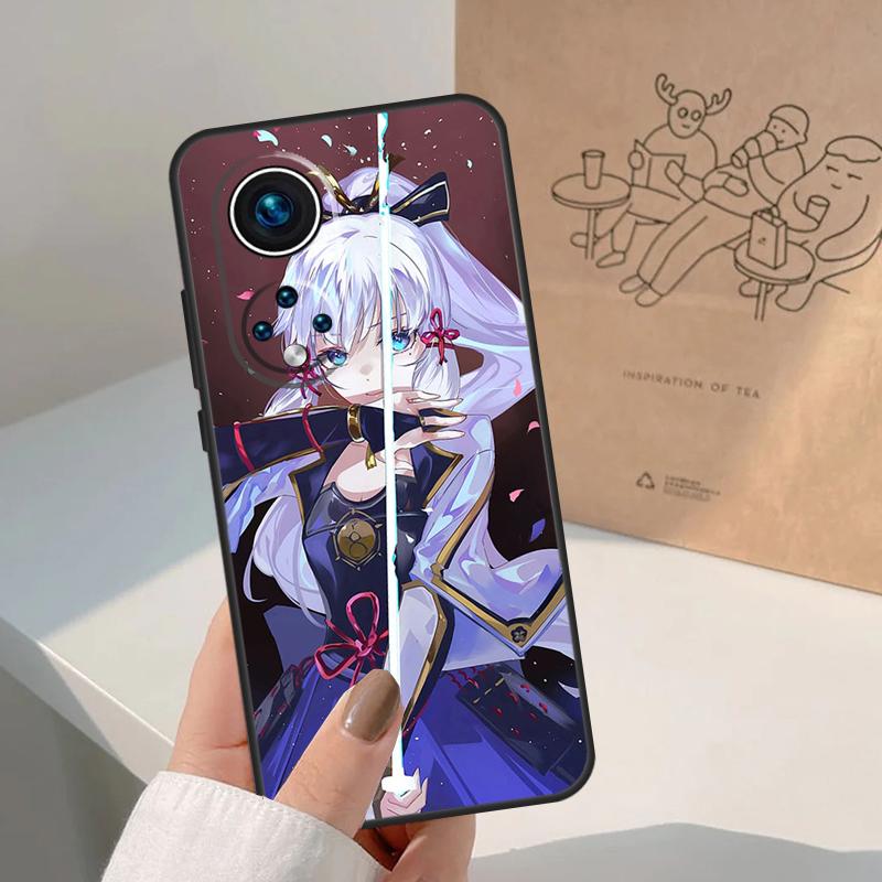 Genshin Impact Kamisato Ayaka For Huawei P20 P30 P40 P60 Pro P Smart Nova 9 5T Honor 70 90 50 Magic5 Lite X7a X9a X8a Case