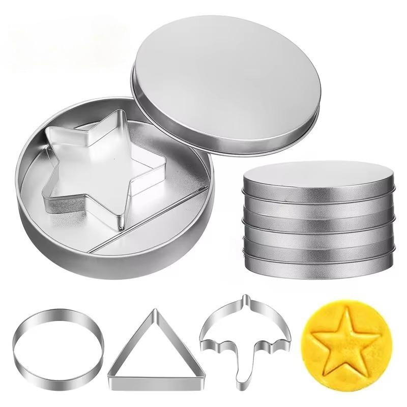 1-10Sets Stainless Steel Spot Sugar Cookie Molds Sugar Cookie Making Tools Set Umbrella Star Triangle Baking Bakery Accessories
