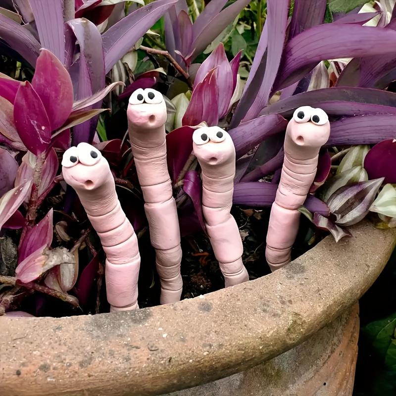 Thirsty Worm Plant Decorations, Resin Garden/Courtyard Accessories Garden Decor Courtyard Potted Plant Humidity Measurement Tool