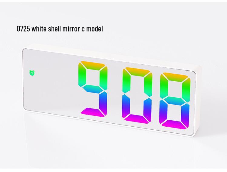 LED Large Display Bedside Alarm Clock - Simple, Stylish, Colorful Screen