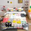 Cute Cats Group Colorful Decor Print Bedding Set 1 Duvet Cover 2 Pillowcases For Adult And Children Luxury Gift Full Size