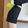 Women's High Waist Black Fleece-Lined Winter Shorts - Trendy, Slimming, and Versatile