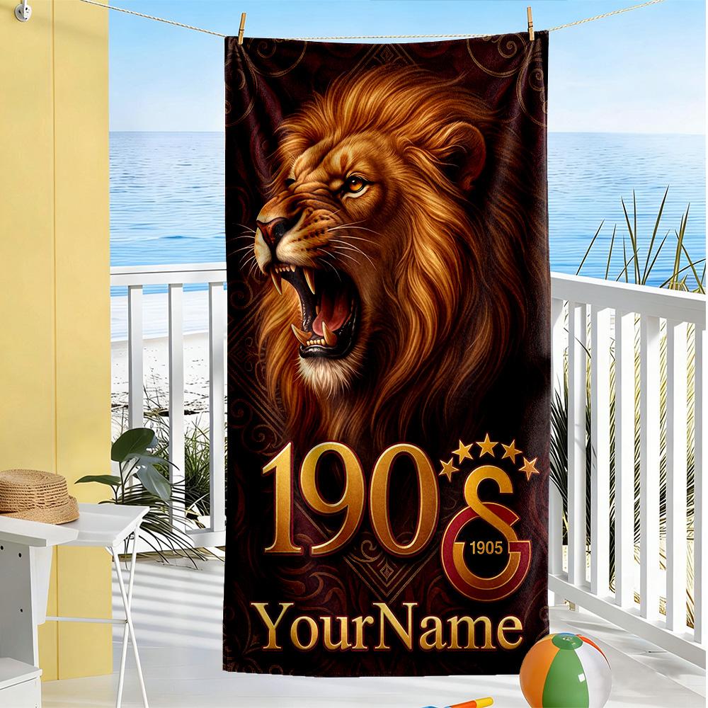 Galatasaray Customize Your Name Beach Towel Soft Durable Quickdry