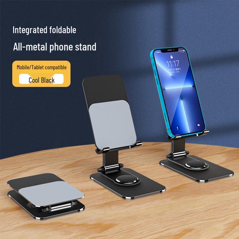 Aluminum Alloy Rotating Folding Phone Holder - Portable Desktop Stand with Custom Logo & Gift Option