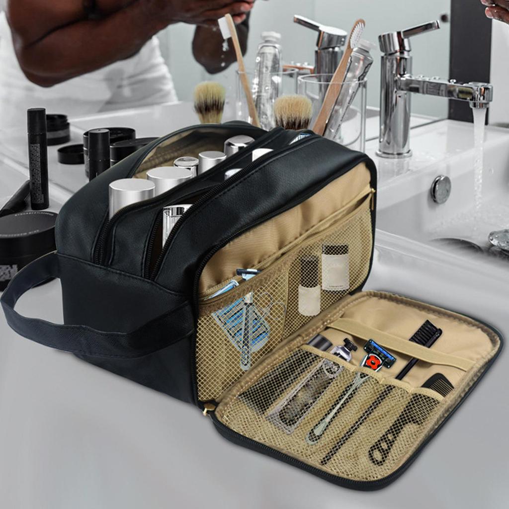 Multifunctional Toiletry Bag, Large Water Resistant Makeup Cosmetic Case Pouch Travel Organizer for