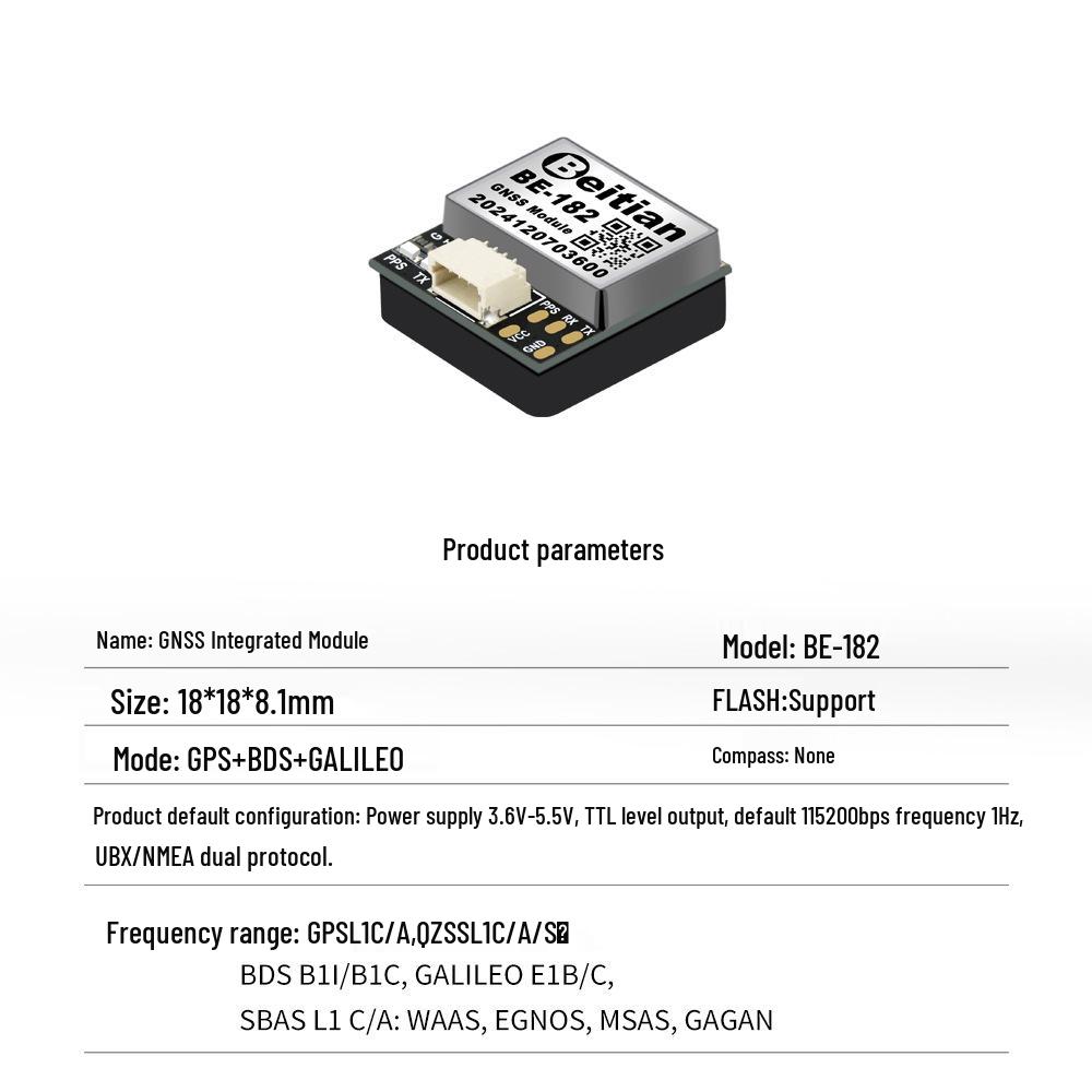 North Sky 90s GPS Module with Compass for Fixed-Wing FPV Racing Drones, GNSS Beidou with F4F7 Flight Controller