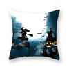 Halloween Carnival Pumpkin Black Cat Bat Print Polyester Pillowcase Sofa Square Decorative Cushion Cover 45X45Cm Fundas De Cojin