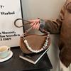 Niche Design Bag Women's New Beaded Trendy Versatile Commuter Shoulder Bag Fashion Messenger Bag