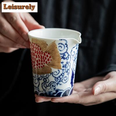 200ml China-chic Dargon Fish Ceramic Tea Jarro Artesanal Pote de Compartilhamento Cha Hai Justice Cup Café Kung Fu Chá Serviços Suprimentos