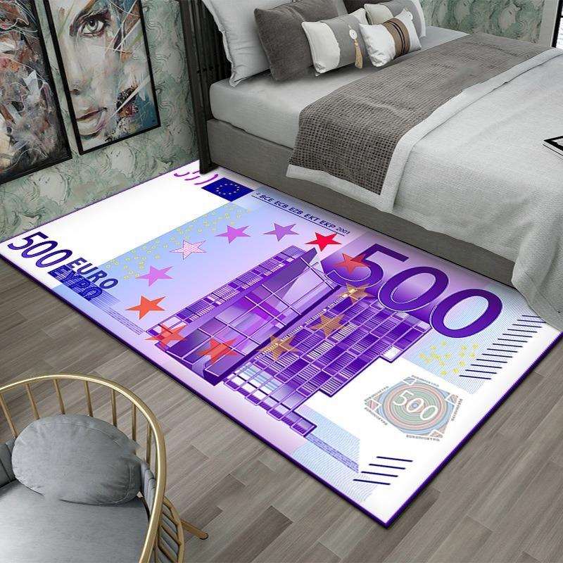 Creative Dollar Money Print Large Carpet Rug for Home Living Room Bedroom Doormat Decor Play Area Rug Carpet Non-slip Floor Mat