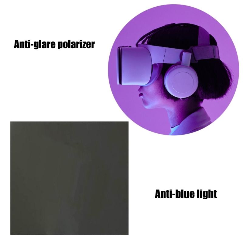 Without Sticky Horizontal 0/90° Polarizing Film for LCD Screen Linear Polarized Filter Polarization Film Sheet 10x10cm