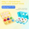 6Pcs Eggs Toy Montessori Dinosaur Matching Eggs Toy Educational Sensory Development Toy for Toddlers