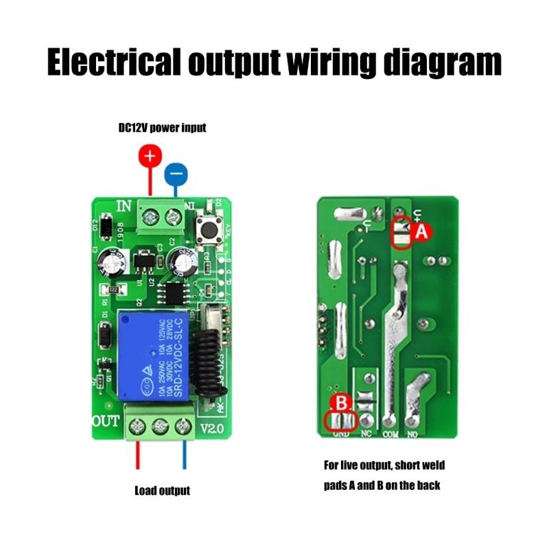 Wireless Remote Switcher ,315/433Hz Single Channel Wireless Remote for Family For Enhances Security And Lighting Control