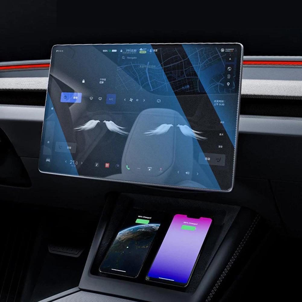 Tesla Model 3 Highland Model Y Juniper 2025 Arka Orta Konsol Dokunmatik Ekran Koruyucu Temperli Cam Film