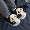 Fashion Children's Cotton Slippers Winter Boys Indoor Home Cute Plush Panda Boy and Girl Parent-child Baby Wrapped House Cotton Shoes