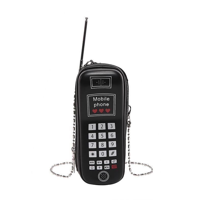 

Personalized phone shape small bag bag women s 2025 new fashion niche shoulder chain bag net red crossbody small square bag чёрный