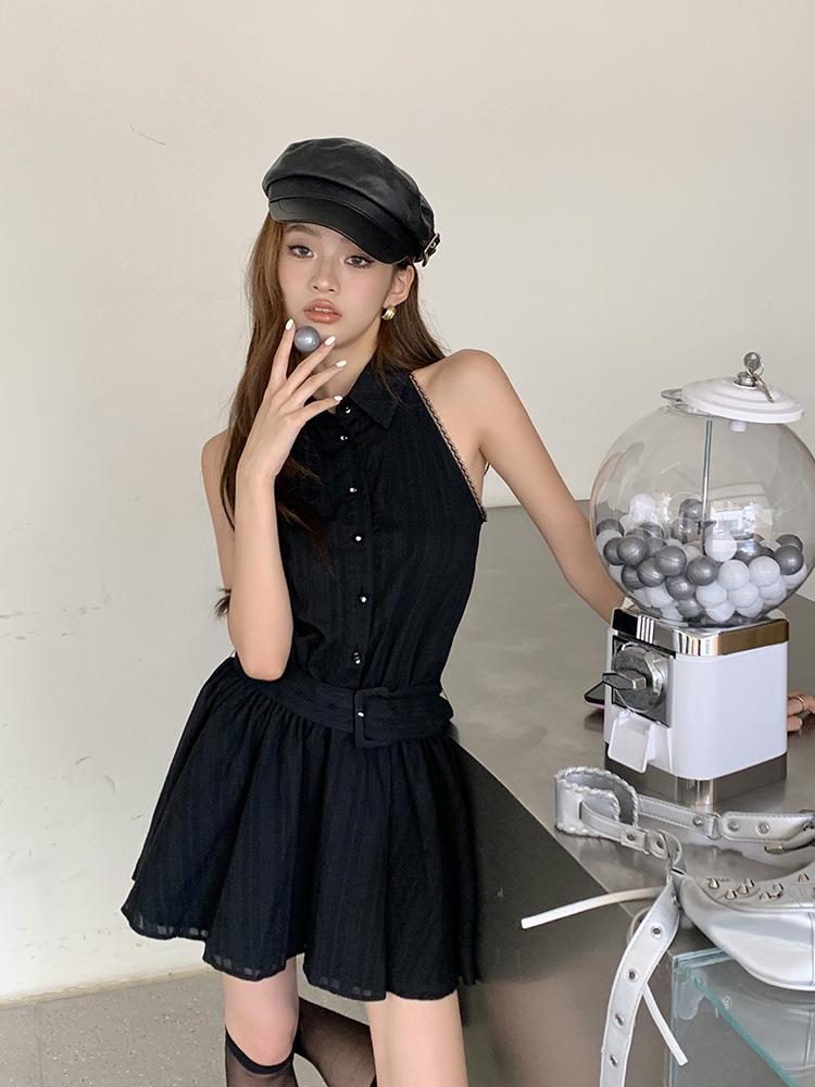Spring/Summer 2026 Sexy Sleeveless Waist-cinching A-line Mini Dress for Women