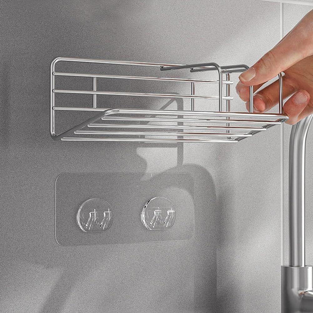 Space Saving Sponge Storage Holder Stainless Steel Sink Drain Rack Sink Storage Rack  Home
