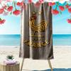 Golden Rooster France Design Beach Towel Quick-drying for Travel Outdoor Sports Jogging Beach and Swimming