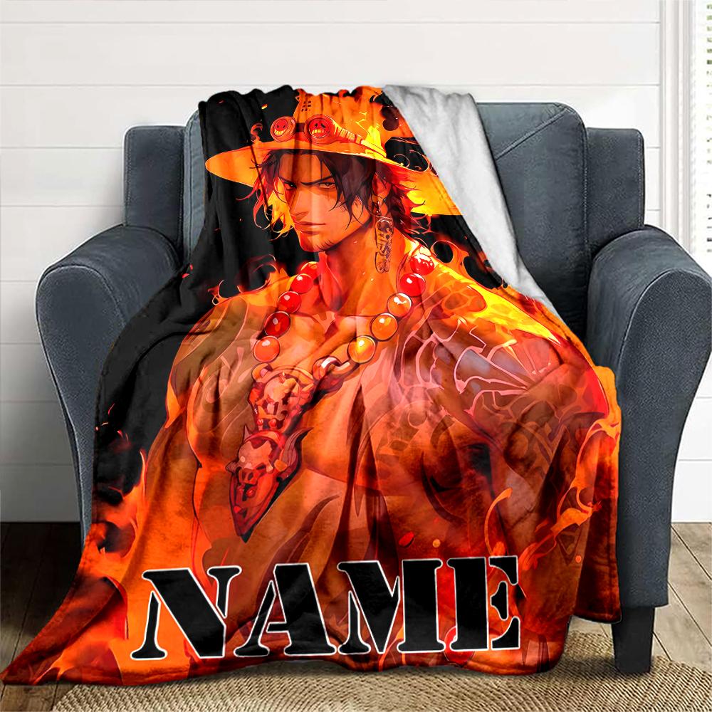 Customiz Name Personality One Piece Blanket Soft &Warm Sofa Office Bed Travel Lunch Break Blanket, Gift Suitable All Seasons