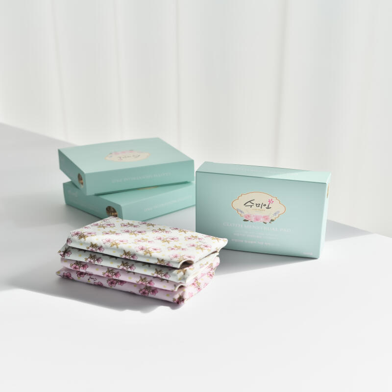 SUMINI Organic Cotton Sanitary Pads Large Set of 3 Tulip Khaki