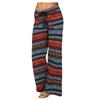 Women Wide Leg Pants Printed Large Flared Pocket Casual Cotton Linen Trousers Loose Fit Breathable Comfortable Bottoms