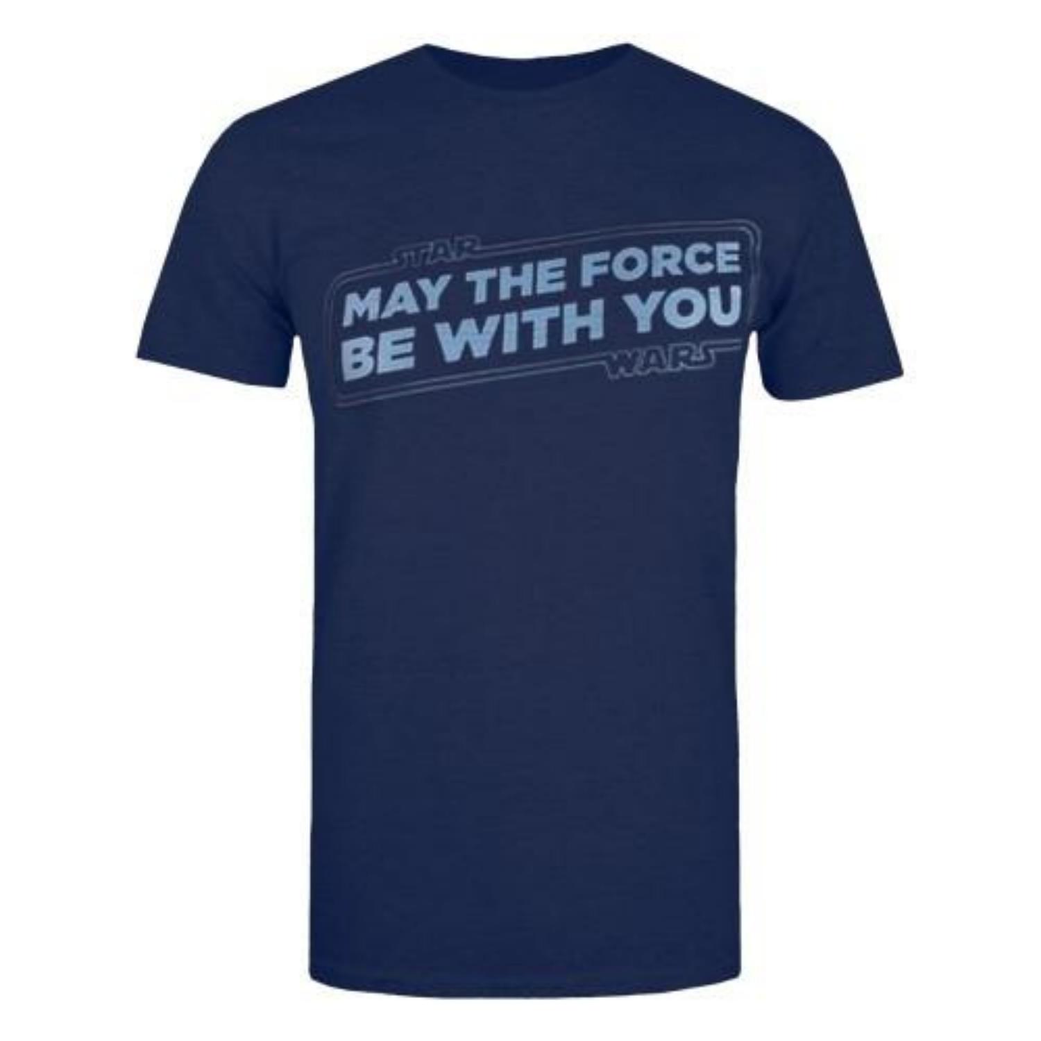 STAR WARS Mens May The Force Be With You T-Shirt S чёрный