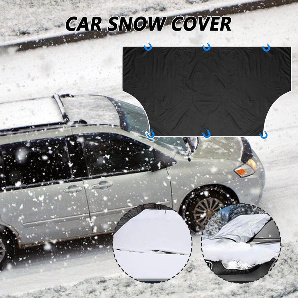 Windshield Snow Cover Waterproof Heavy Duty All-Weather Oxford Fabric Windshield Cover Window Blanket for Car Trucks Pickup
