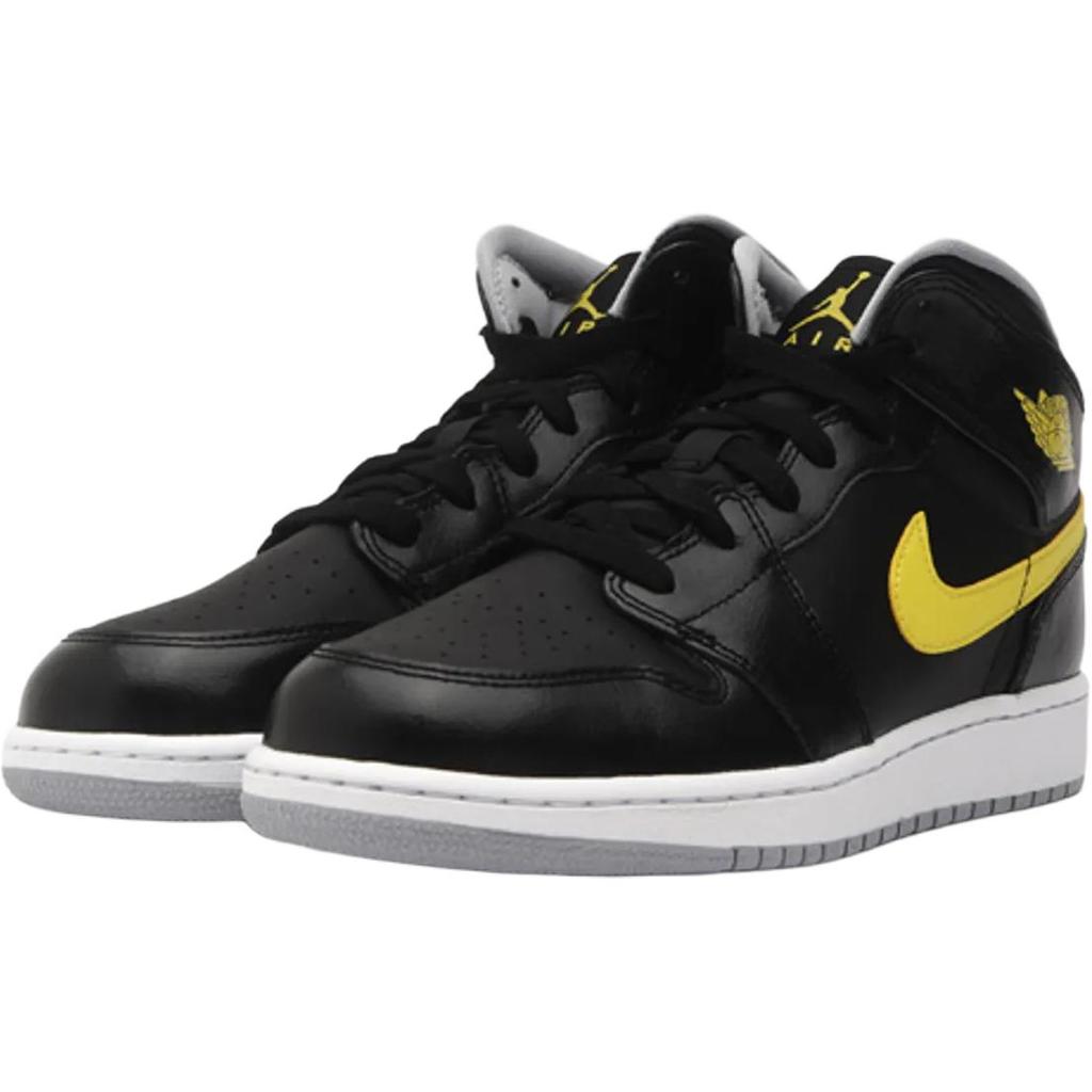 Jordan Air  1 Fashion Comfortable Mid-Top Kids Basketball Shoes Kids sneaker Black 554725-070