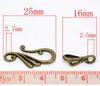 7 Set Fibbie a Leva in Lega di Zinco Componenti Musicale Bronzo Antico Fai da Te Creazione Gioielli 25mm x13mm 16mm x5.5mm