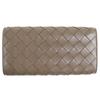 Excellent BOTTEGAVENETA Purse INTRECCIATO Flap Wallet Bifold Wallet Brown  Used