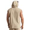 2025 Summer Mens Sleeveless Shirt New Men Loose Casual Linen Hooded Shirt Male Thin Waistcoat Male Trendy Casual Shirt