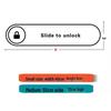 Self-Adhesive Sliding Unlock Text Wall Stickers for Mobile or Home Glass Doors
