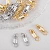 Gold Color Brass 5pcs Lobster Clasp with 10Pcs Open Jump Rings DIY Findings Kits Connector for Bracelet Jewelry Making Wholesale