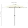 Sun Umbrella with Aluminum Pole 270 x 246 cm Sand White