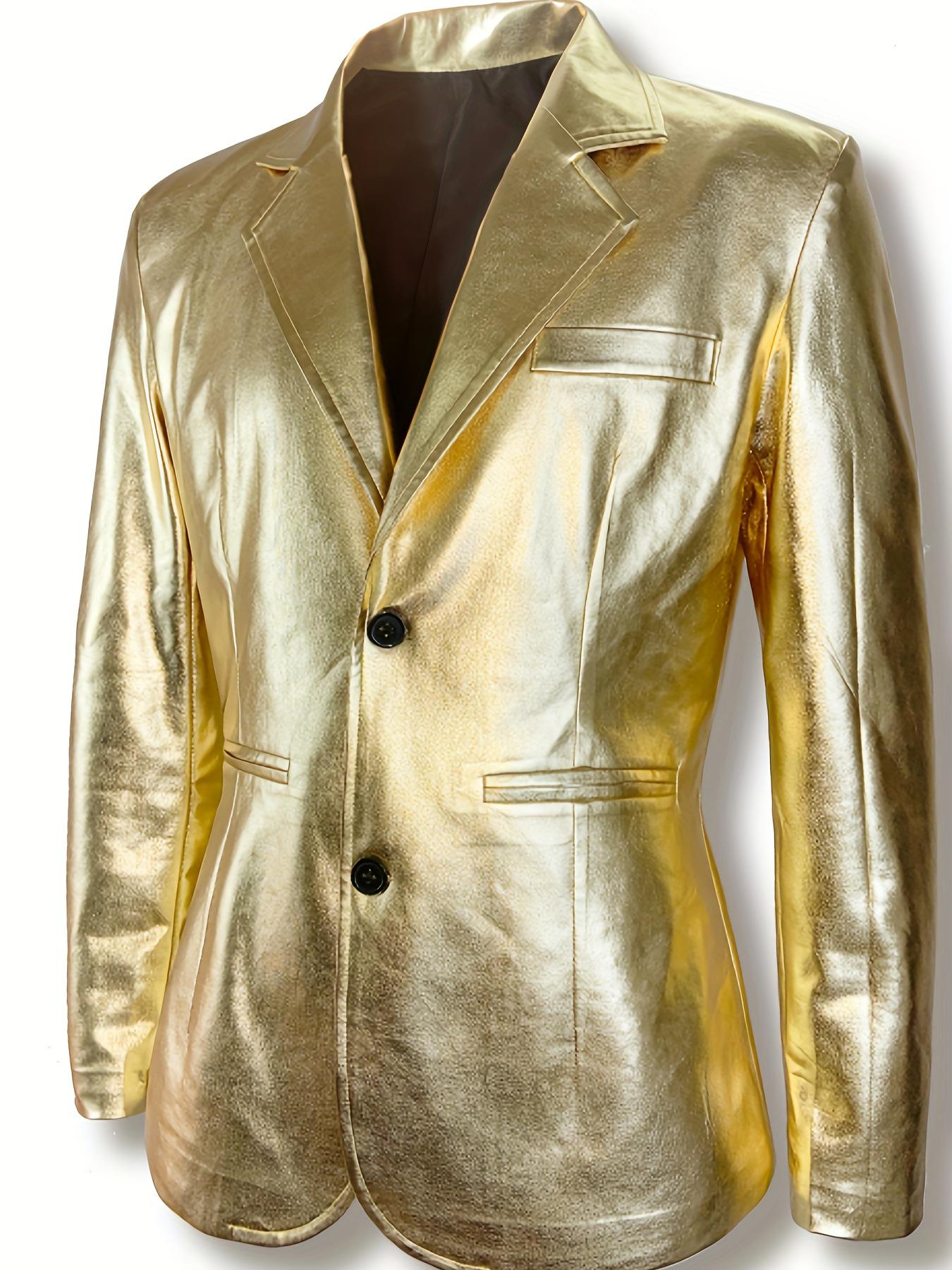 

Men s Gold Nightclub Dance Suit - Two-Piece Formal Wear L золотой
