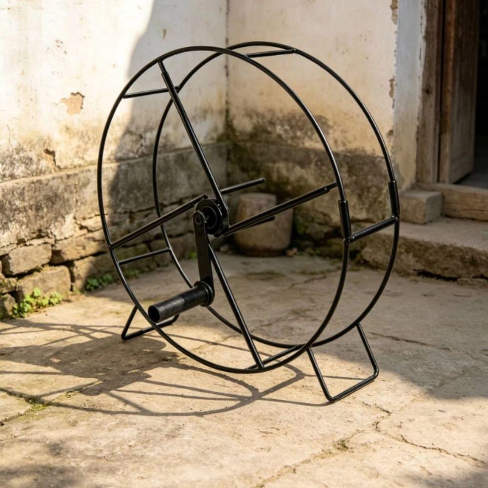 Stable Base Manual Water Hose Reel Tangle-Clear Hose Sorting Equipment Fire Hose Reel Firefighting
