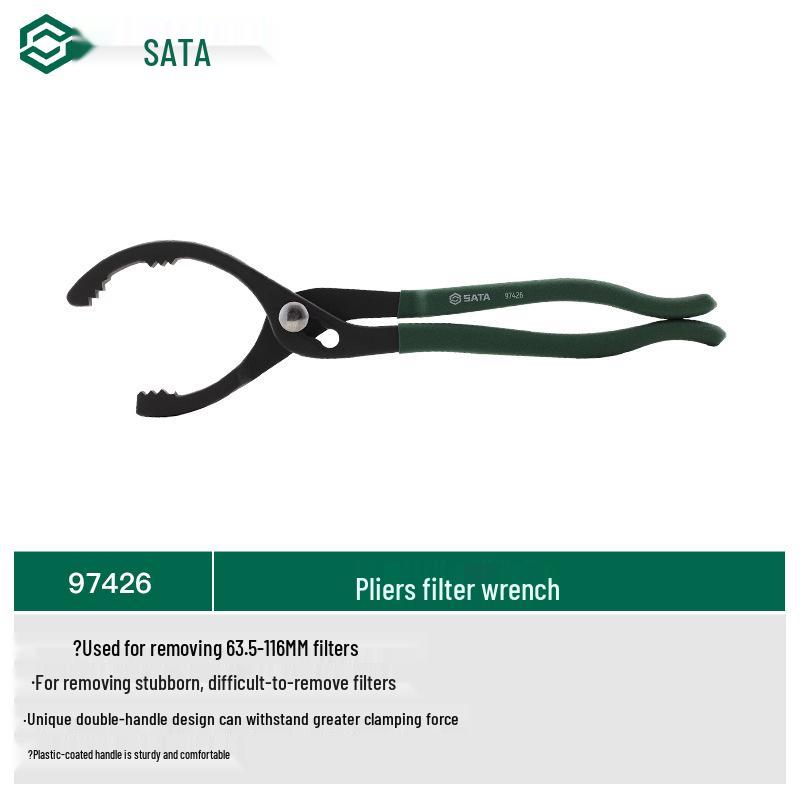 SATA Dual-Use Universal Oil Filter Wrench - Belt & Handcuff Pliers
