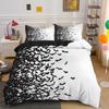 Halloween Duvet Cover Set Flying Vampire Bedding Set Bats Witchcraft Magic Polyester Comforter Cover King Size for Boys Girls