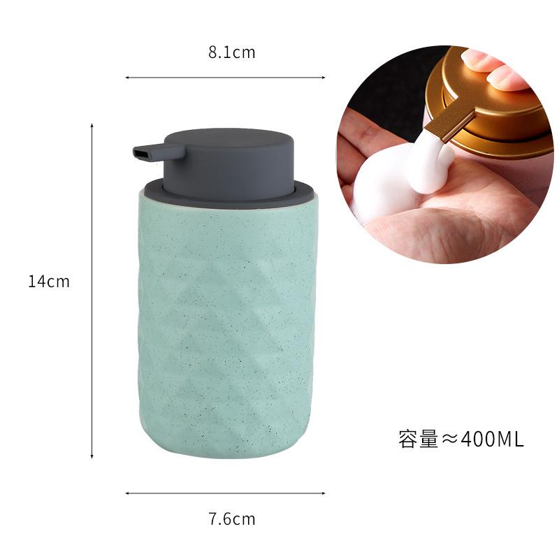 Ceramic press type bath gel bubble bottle hand wash shampoo soap dispenser bathroom accessories household liquid lotion bottle