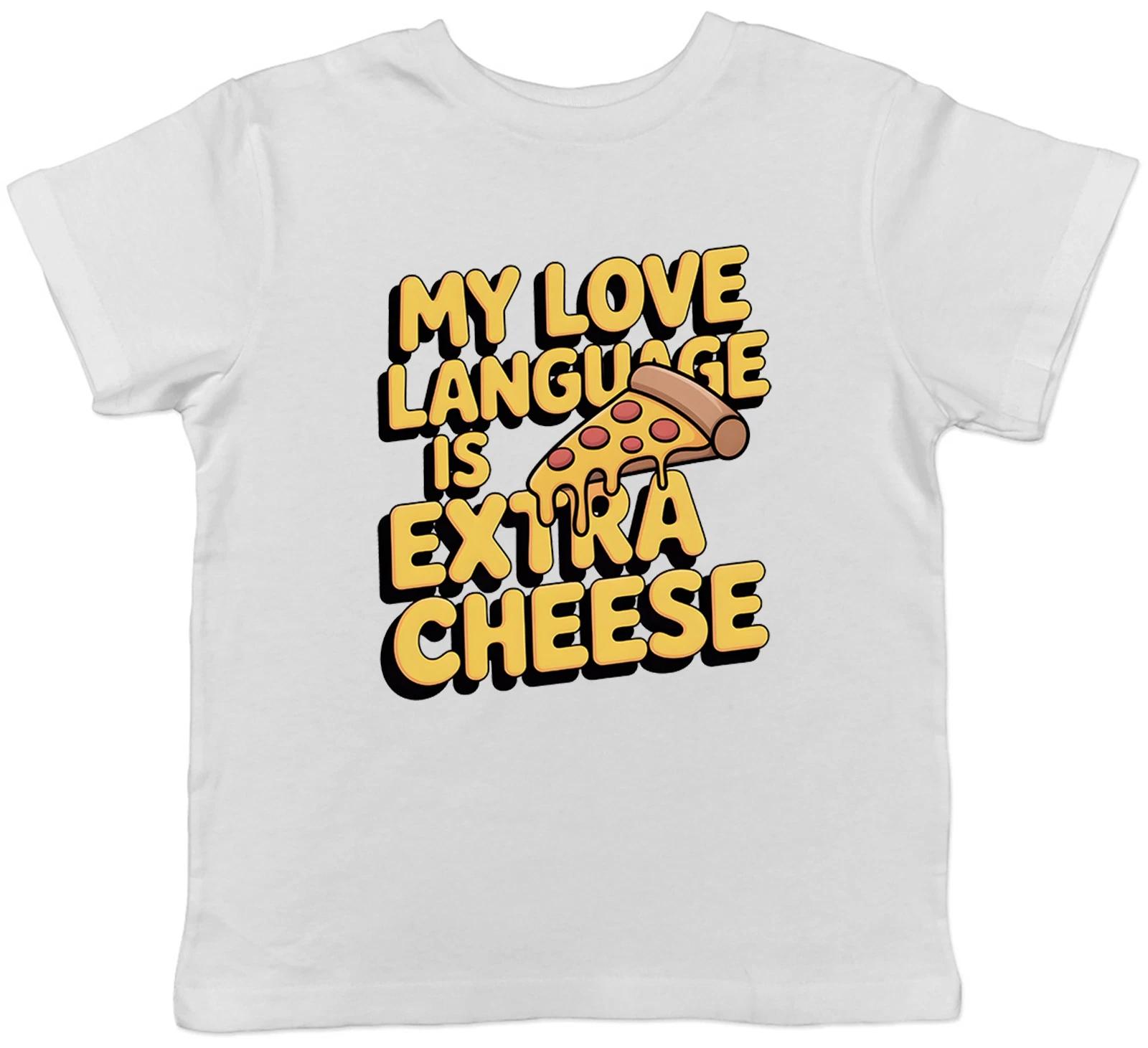 

My Love Language is Extra Cheese Funny Pizza Kids T-Shirt Boys Girls Gift 150