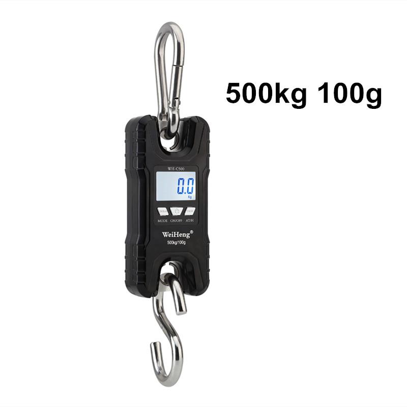 Kranwaage 200kg/100g 300kg/50g 500kg/100 LCD Gepäckwaage Schwerlast Hängewaage Tragbar Edelstahl