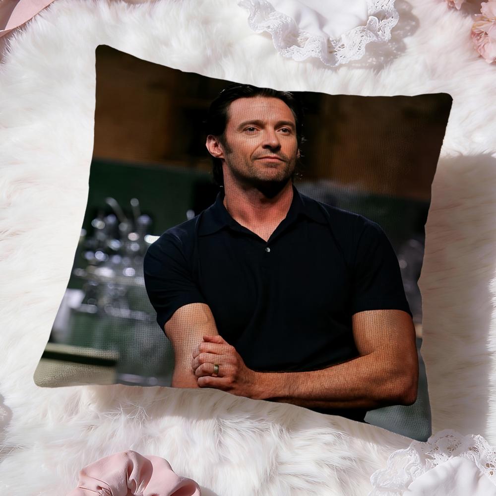 Vlastní povlak na polštář H-Hugh Jackman Prémiový komfort Oboustranný povlak na polštář - Design dva v jednom pro jakoukoli místnost a interiér auta