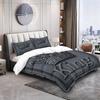 Luxury King Crown Print Duvet Cover Set(1 Duvet Cover & 1/2 Pillowcase) Metallic Style Bedding Set For Men Bedroom Decor