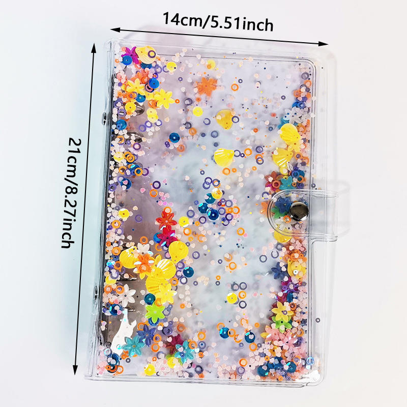 A5/A6 Loose Leaf Binder Cover Refillable Notebook Shell 25 Sheets Clear Binder Planner Inner Pages Protectors