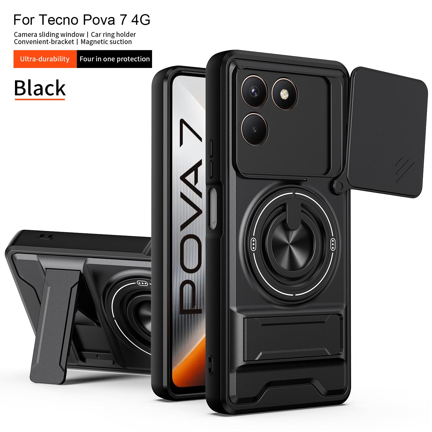Чехол для Tecno Pova 5 Чехол-книжка Tecno Pova 5 Pro Pova 6 Pova 7 Магнитный держатель-книжка Magsafe Защитный чехол-броня для камеры Tecno Pova 6