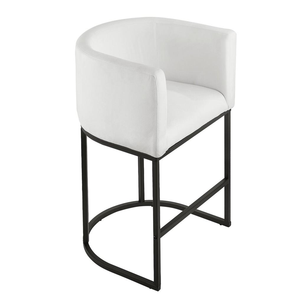 Bar Stool Set of 3, 63cm Counter Height Stools, Counter Barstool with Backrest, Arm, Metal Frame, and Footrest, Accent Fabric Bar Chair, Island