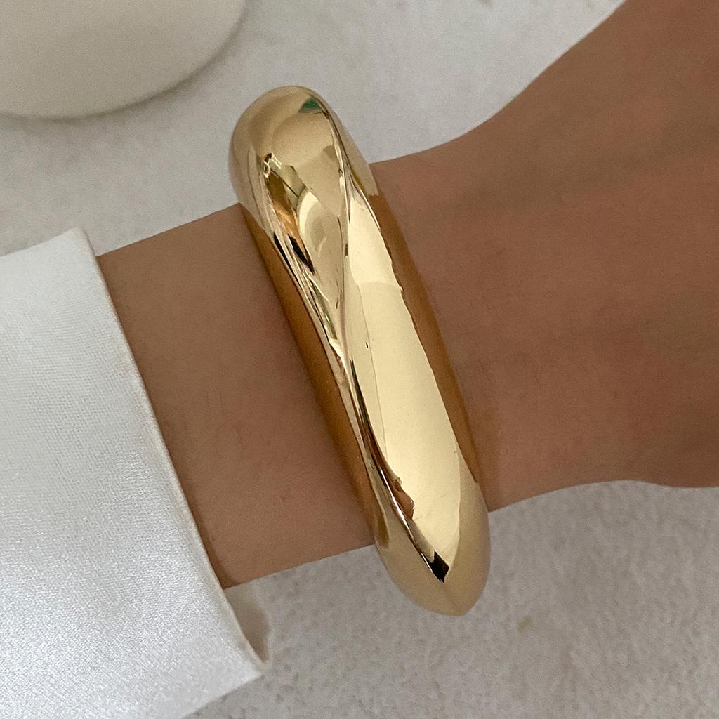 Salircon Vintage Nepravidelné Pryskyřičné Manžetové Přívěsky Náramek Manžeta pro Ženy Módní Hip Hop Kovový Široký Geometrický Párty Manžeta Šperk