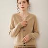 Women's Cashmere Round Neck Cardigan - 2024 Autumn/Winter Collection, Thickened Raglan Loose Knit Sweater, Versatile Outerwear.