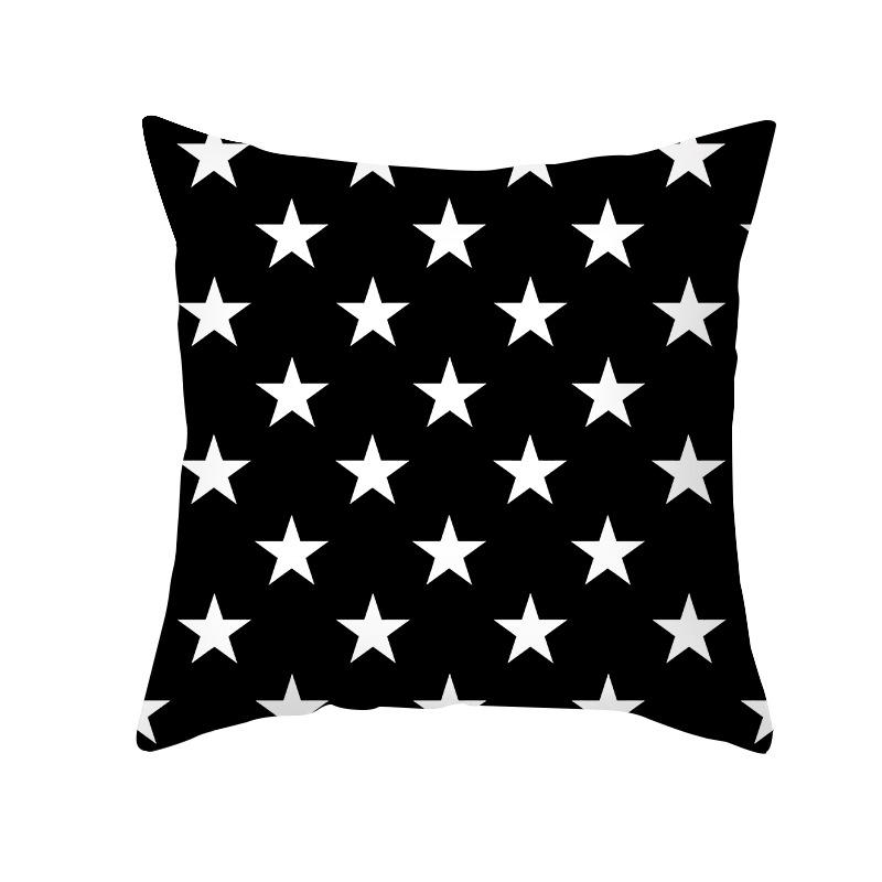

Nordic Throw Pillow Cover Black and White Letters Peach Velvet Cushion Cover Sofa Cushion Cover 45 * 45Cm (without pillow core)